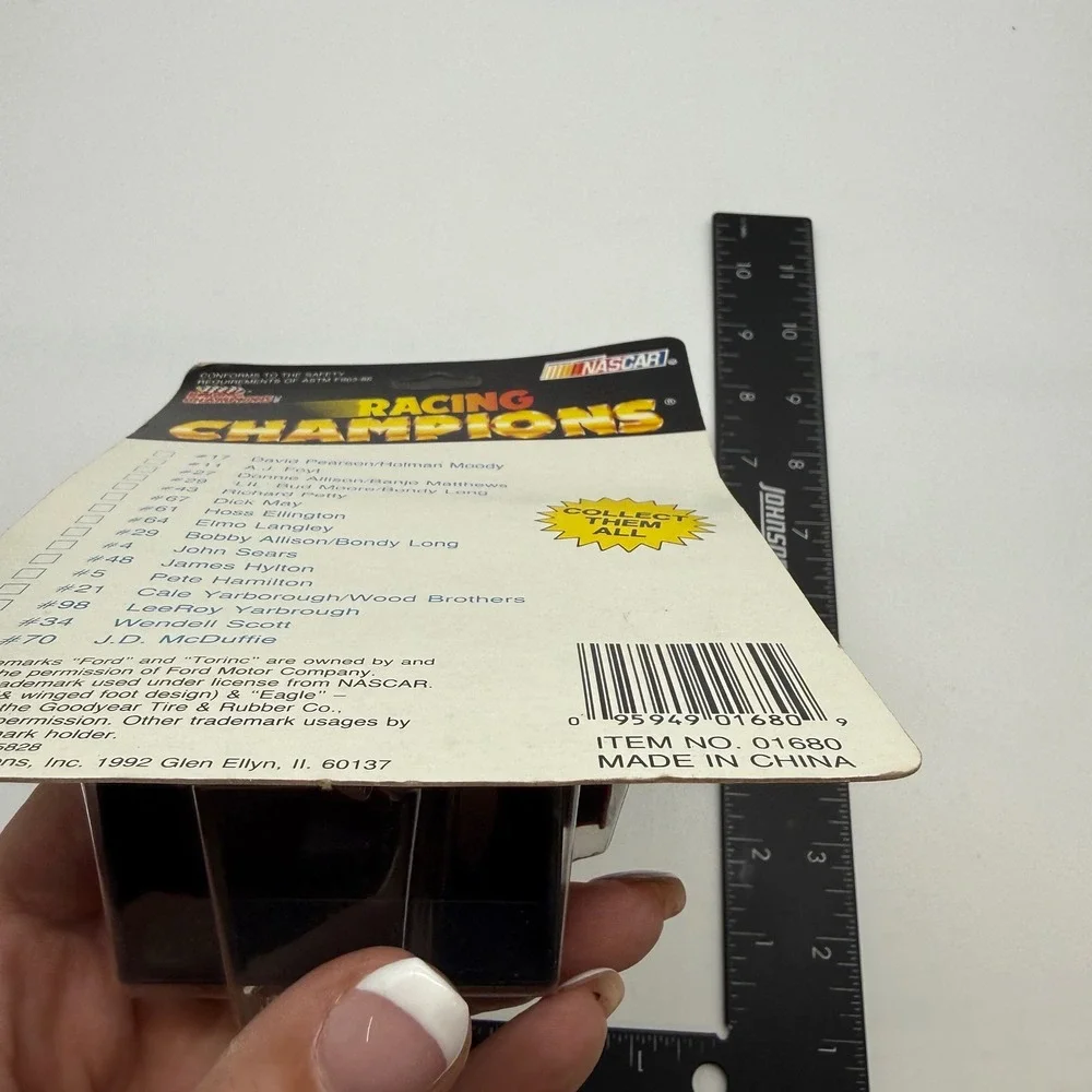 Racing Champions packaging shows